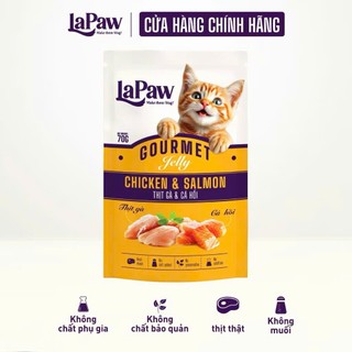 Pate Mèo LaPaw Thịt Thật Dạng Thạch Cho Mèo Mọi Lứa Tuổi 70g