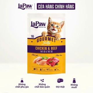 Pate Mèo LaPaw Thịt Thật Dạng Thạch Cho Mèo Mọi Lứa Tuổi 70g