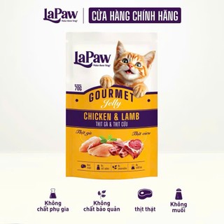 Pate Mèo LaPaw Thịt Thật Dạng Thạch Cho Mèo Mọi Lứa Tuổi 70g