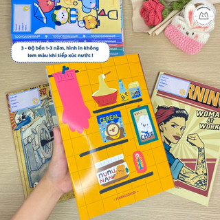 [LẺ] Giấy Bao Tập, Bao Vở, Bao Sách Phong Cách Vintage Giấy Bóng Dày Chất Lượng | Thiết kế bởi Pinandschool
