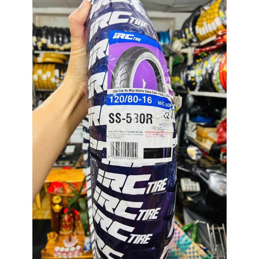 VỎ IRC dành cho xe ga các size ,mâm 12,mâm 14,mâm 16 (90/90-14,100/90 ...