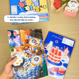 [LẺ] Giấy Bao Tập, Bao Vở, Bao Sách Chủ Đề Food & Drink Hoạ Tiết Đồ Ăn Thức Uống | Thiết kế bởi Pinandschool