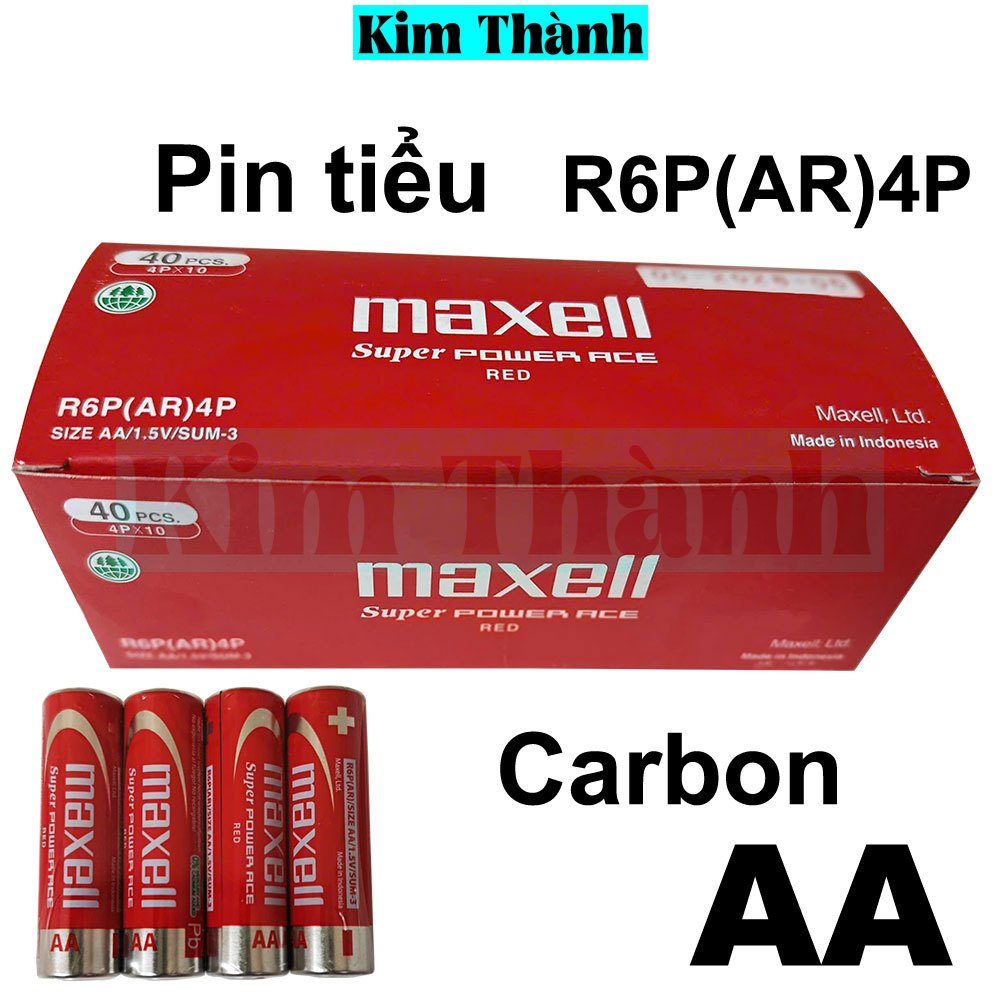Hộp 40 viên / 60 viên pin AA maxell R6P(AR)4P,pin tiểu SealPower R6PSU ...