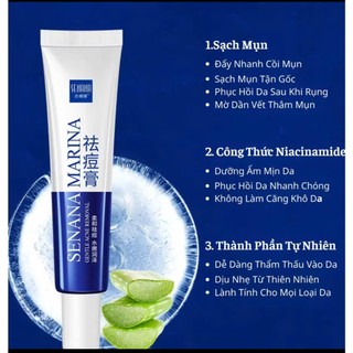 Chính Hãng Kem Sạch Mụn Senana Đánh Bay Các Loại Mụn Sưng Mụn Cơm Mụn Ẩn Mụn Viêm Trên Da 20G