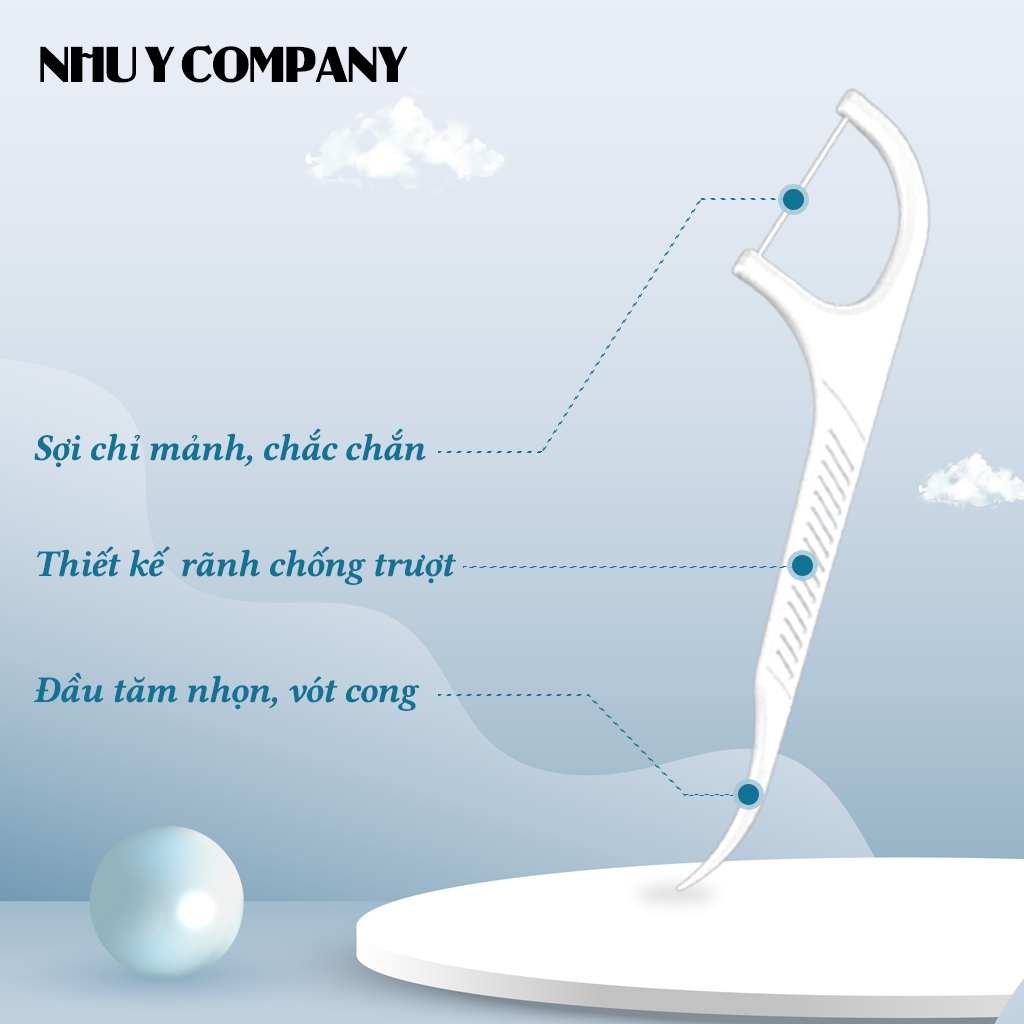 [Combo 6] Bịch tăm chỉ nha khoa cao cấp NY-FLOSSPRO bịch 110 cây an toàn và tiện lợi | Như Ý Company