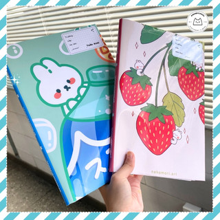 [LẺ] Giấy Bao Tập, Bao Vở, Bao Sách Hoạt Hình Thỏ Con Dễ Thương Giấy Bóng Dày Chất Lượng | Thiết kế bởi Pinandschool