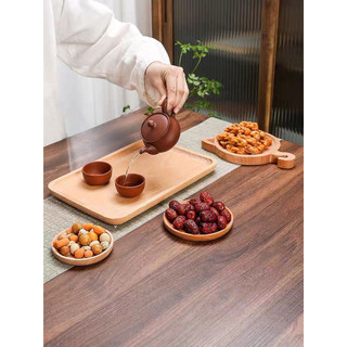 Khay gỗ dĩa gỗ cao cấp dùng để thức ăn, phụ kiện decor chụp ảnh sản phẩm món ăn