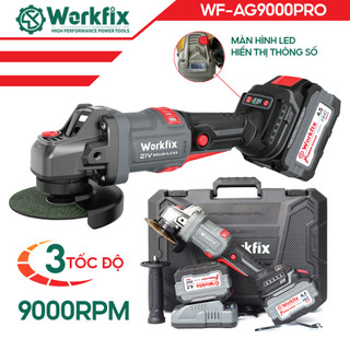 Máy Cắt Pin, Máy Mài Pin WORKFIX WF-AG9000PRO 2 pin 15cell, Có tính năng chống xóc đá, chống khỏi động lại mạch 4 mosfet