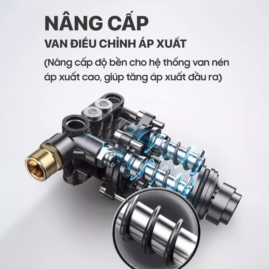 Máy rửa xe Sakura ASK9093 áp lực cao - Máy rửa xe mini - Đầy đủ phụ kiện TẶNG bình tạo bọt