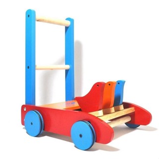 Xe gỗ tập đi làm hoàn toàn bằng gỗ tự nhiên cao cấp, gia công sắc sảo, in hình đẹp mắt an toàn cho bé sử dụng  - Sử dụng