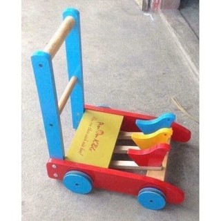Xe gỗ tập đi làm hoàn toàn bằng gỗ tự nhiên cao cấp, gia công sắc sảo, in hình đẹp mắt an toàn cho bé sử dụng  - Sử dụng