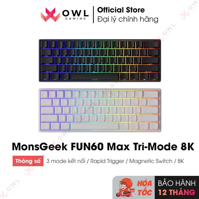 Bàn phím MonsGeek FUN60 Max SP Tri-Mode 8K (Rapid Trigger/Magnetic Switch) | BigBuy360 - bigbuy360.vn