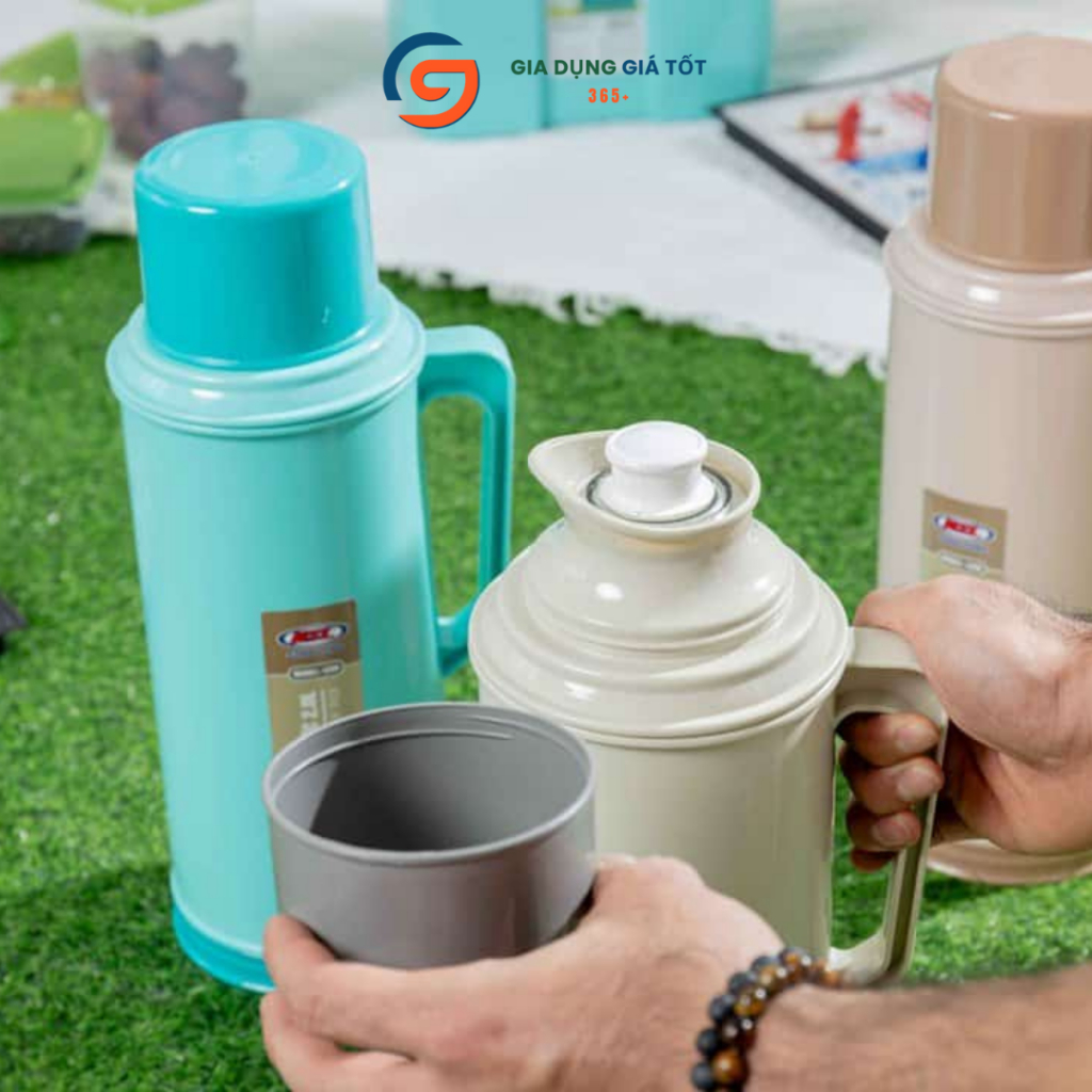[HỎA TỐC HN] Phích nước nóng 2L Song Long, ruột thủy tinh giữ nhiệt lâu, phích giữ nhiệt nắp kín