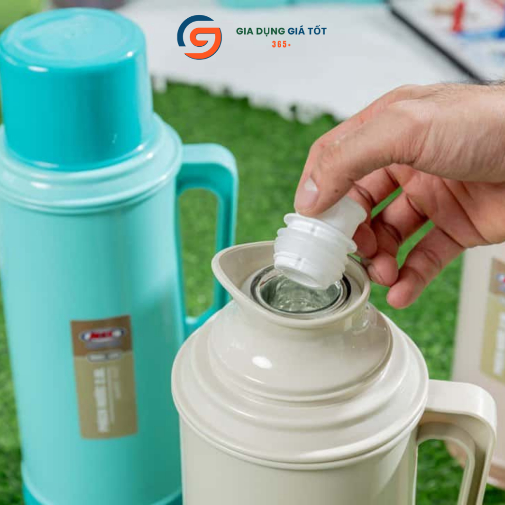 [HỎA TỐC HN] Phích nước nóng 2L Song Long, ruột thủy tinh giữ nhiệt lâu, phích giữ nhiệt nắp kín