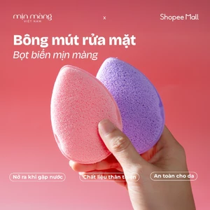 Bông Mút Rửa Mặt Bọt Biển Mịn Màng Chính Hãng Hình Giọt Nước Làm Sạch Sâu Da Mặt