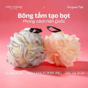 Bông Tắm Tạo Bọt Phong Cách Hàn Quốc, To Cao Cấp Mềm, Mịn Màng Loại Xịn Size Lớn Mịn Màng Chất Liệu Lưới 50gram