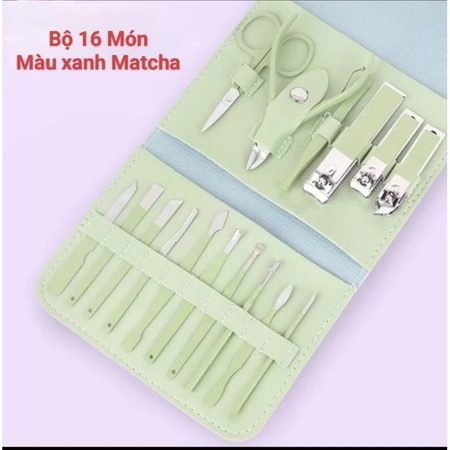 Bộ Bấm Móng Tay 16 Món Đa Năng, Chăm Sóc Tay Chân, Da Mặt, Chất Liệu Thép Không Gỉ chất lượng ntt
