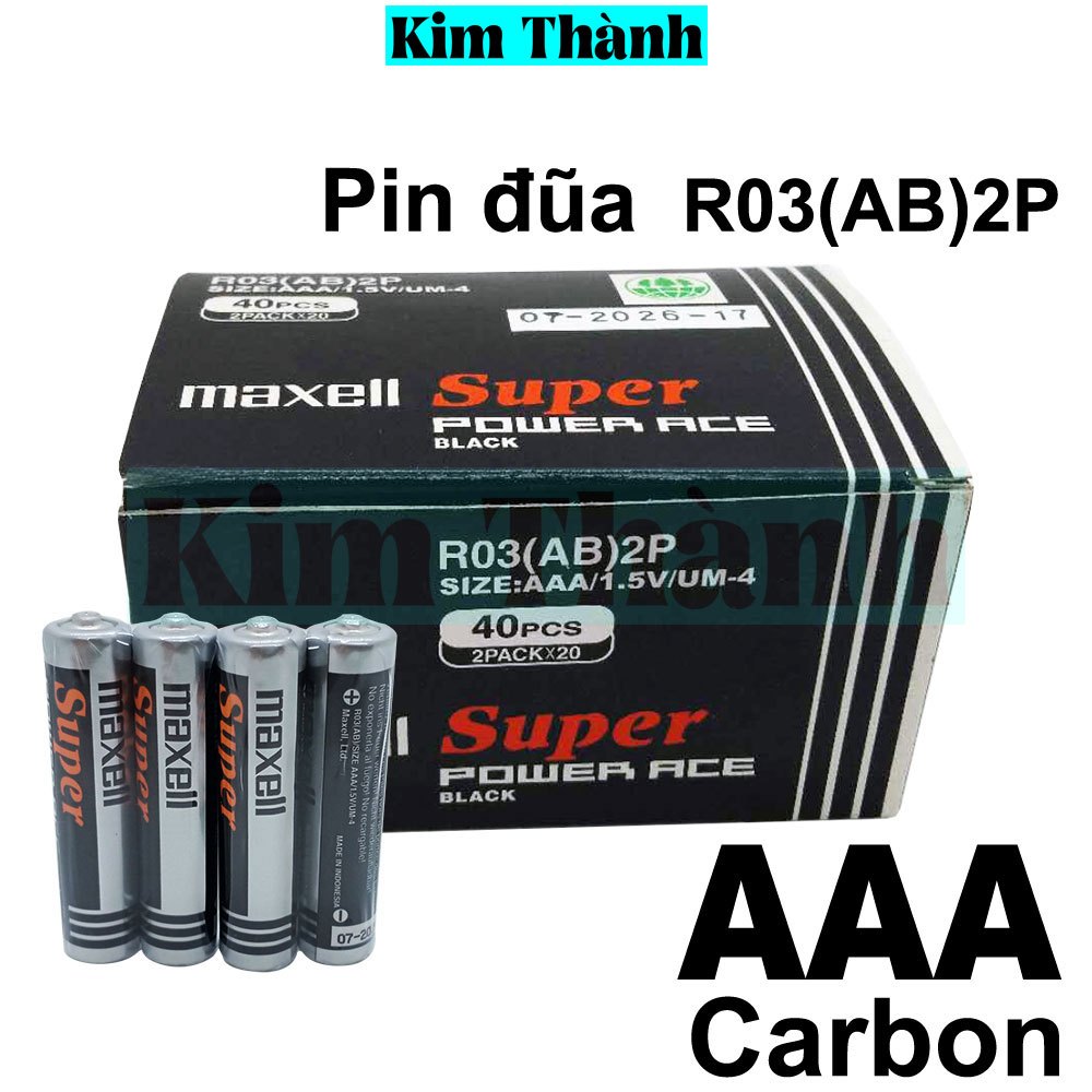 Hộp 40 viên / 60 viên pin AAA maxell R03(AB)2P,pin đũa SealPower R03SU ...