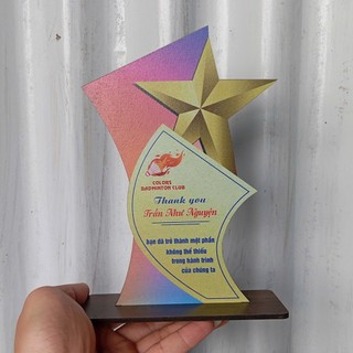 [SLL_4.0.k] Cúp Gỗ IN THEO YÊU CẦU - Quà Tặng Học Sinh - Cup Tốt Nghiệp - CUP Tặng Học Sinh Tốt Nghiệp