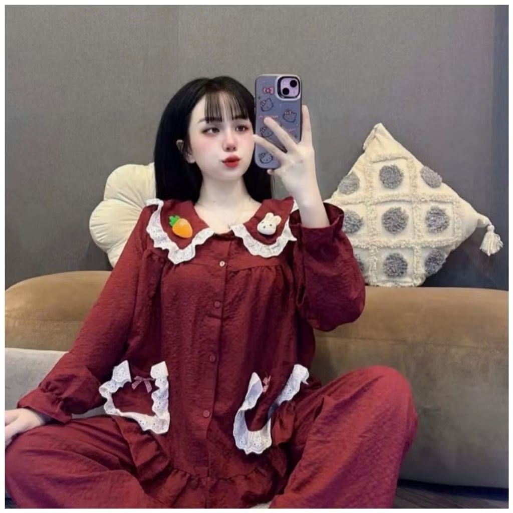 DD thỏ 2 túi -đỏ