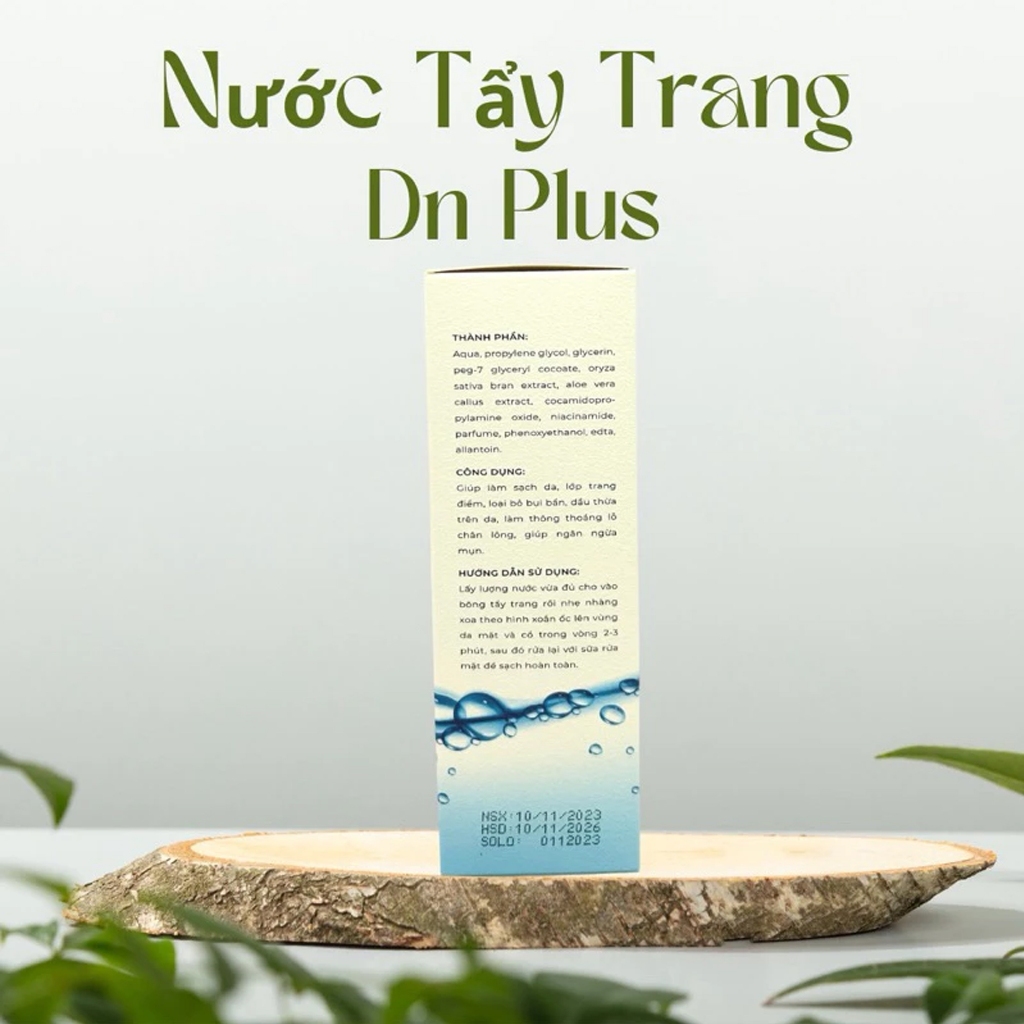 Nước Tẩy Trang DN PLUS Chính Hãng Giúp Sạch Da Thông Thoáng Lỗ Chân Lông