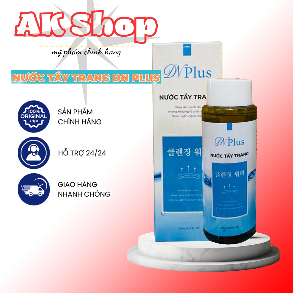 Nước Tẩy Trang DN PLUS Chính Hãng Giúp Sạch Da Thông Thoáng Lỗ Chân Lông