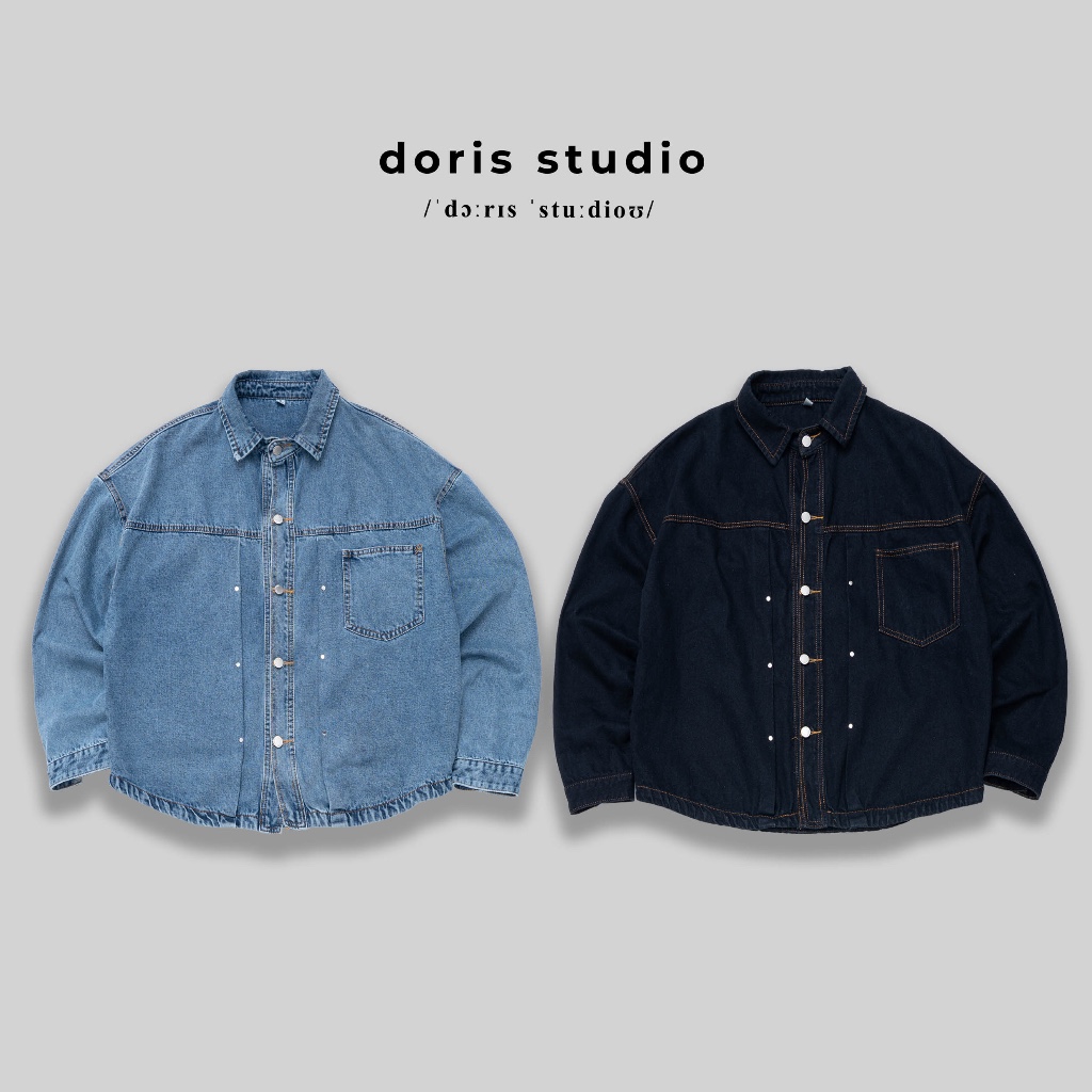 Khoác DORIS BASIC DENIM JACKET / Doris / form unisex | Shopee Việt Nam