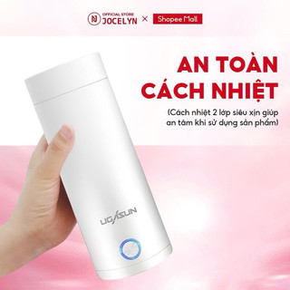 Bình Đun Nước Siêu Tốc Mini Cầm Tay JOCELYN, Bình Nước Giữ Nhiệt Nhỏ Gọn, Inox 304, Dung Tích 400ml.