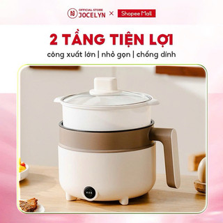 Nồi Điện Đa Năng Chính Hãng JOCELYN Lẩu Điện 1.8L Chống Dính Công Suất 600W Nấu Lẩu Kèm Xửng Hấp
