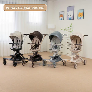 Xe Đẩy Cho Bé Baobaohao V16 Cho Bé Xe Đẩy 2 Chiều Ghế Xoay 360 độ Mái Che Kín Nhiều Nấc Điều Chỉnh