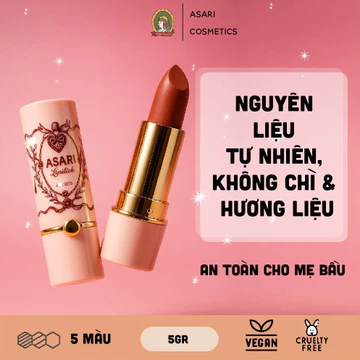 [5gr] Asari Matte Lipstick - son thỏi lì, an toàn, không silicone, không chì handmade Asari Cosmetics