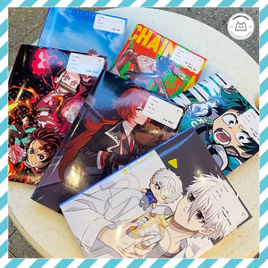 Giấy Bao Tập, Bao Vở, Bao Sách Nhân Vật Anime Character Mix Giấy Bóng Dày Chất Lượng | Thiết kế bởi Pinandschool