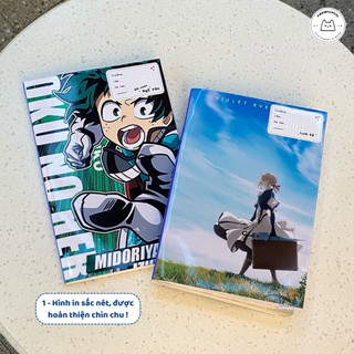 [LẺ] Giấy Bao Tập, Bao Vở, Bao Sách Nhân Vật Anime Character Mix Giấy Bóng Dày Chất Lượng | Thiết kế bởi Pinandschool