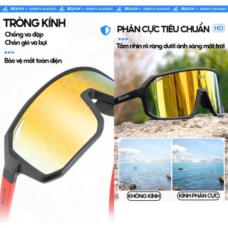 Kính đạp xe chạy bộ leo núi câu cá dã ngoài  SCVCN phân cực tiêu chuẩn chống tia UV400 siêu nhẹ