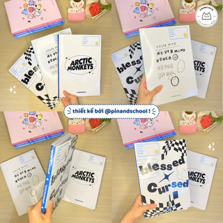 [LẺ] Giấy Bao Tập, Bao Vở, Bao Sách Hoạ Tiết Black & White Đen Trắng | Thiết kế bởi Pinandschool