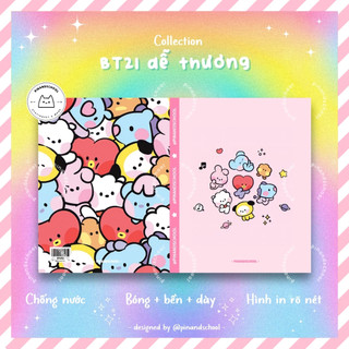 [LẺ] Giấy Bao Tập, Bao Vở, Bao Sách Nhân Vật BT21 Dễ Thương Giấy Bóng Dày Chất Lượng | Thiết kế bởi Pinandschool