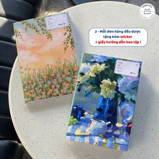 [LẺ] Giấy Bao Tập, Bao Vở, Bao Sách Chủ Đề Phong Cảnh Sơn Dầu Giấy Bóng Dày Chất Lượng | Thiết kế bởi Pinandschool