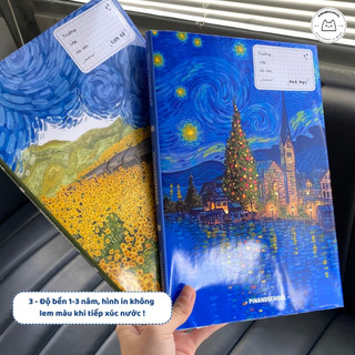 [LẺ] Giấy Bao Tập, Bao Vở, Bao Sách Chủ Đề Phong Cảnh Sơn Dầu Giấy Bóng Dày Chất Lượng | Thiết kế bởi Pinandschool