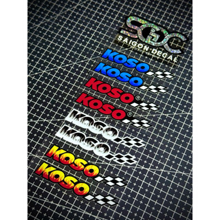 Tem Sticker DTF Koso Lửa 2025 - 4 Màu Sắc - Dán Pô E Carbon & Các Pô E Dòng Xe |SGDC - 1 Cái/Cặp|