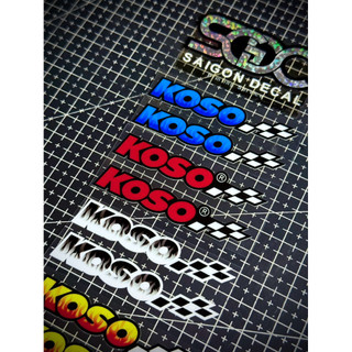 Tem Sticker DTF Koso Lửa 2025 - 4 Màu Sắc - Dán Pô E Carbon & Các Pô E Dòng Xe |SGDC - 1 Cái/Cặp|