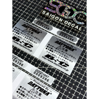 Tem Dán Phuộc Daytona BSC Billet Japan - In Uv Nhôm Xước |SGDC - 1 Bộ|
