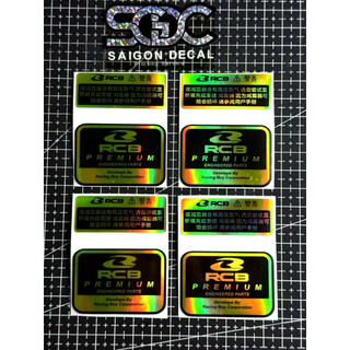 Tem Dán Phuộc RCB Premium Mono Sock / Phuộc Giữa In Uv Hologram - Có Seal Lột |SGDC - 1 Bộ|