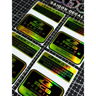Tem Dán Phuộc RCB Premium Mono Sock / Phuộc Giữa In Uv Hologram - Có Seal Lột |SGDC - 1 Bộ|