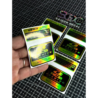 Tem Dán Phuộc RCB Premium Mono Sock / Phuộc Giữa In Uv Hologram - Có Seal Lột |SGDC - 1 Bộ|