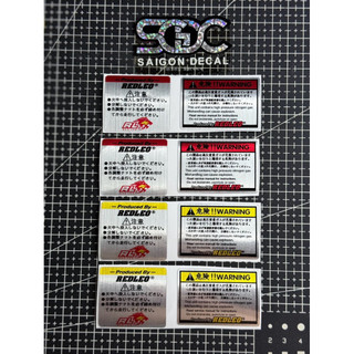 Tem Dán Phuộc V3 Nhôm Xước RedLeo Billet Japan / MonoSock RedLeo Japan - 2 Màu Sắc |SGDC - 1 Bộ|