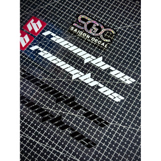 Tem Dán DTF Phuộc Trước / Dán Gắp - RacingBros - 2 Màu Sắc |SGDC - 1 Cặp|