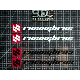 Tem Dán DTF Phuộc Trước / Dán Gắp - RacingBros - 2 Màu Sắc |SGDC - 1 Cặp|