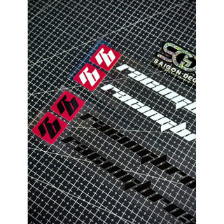 Tem Dán DTF Phuộc Trước / Dán Gắp - RacingBros - 2 Màu Sắc |SGDC - 1 Cặp|