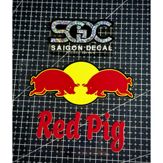 Tem Sticker DTF Red Pig - Mẫu Mới 2025 |SGDC - 1 Bộ|