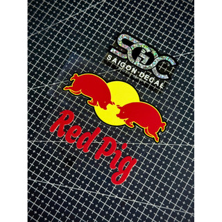 Tem Sticker DTF Red Pig - Mẫu Mới 2025 |SGDC - 1 Bộ|